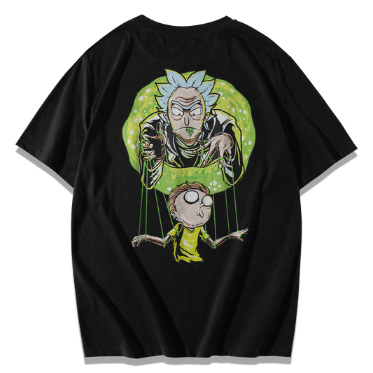 Rick And Morty Puppet And Space Portal T-Shirt