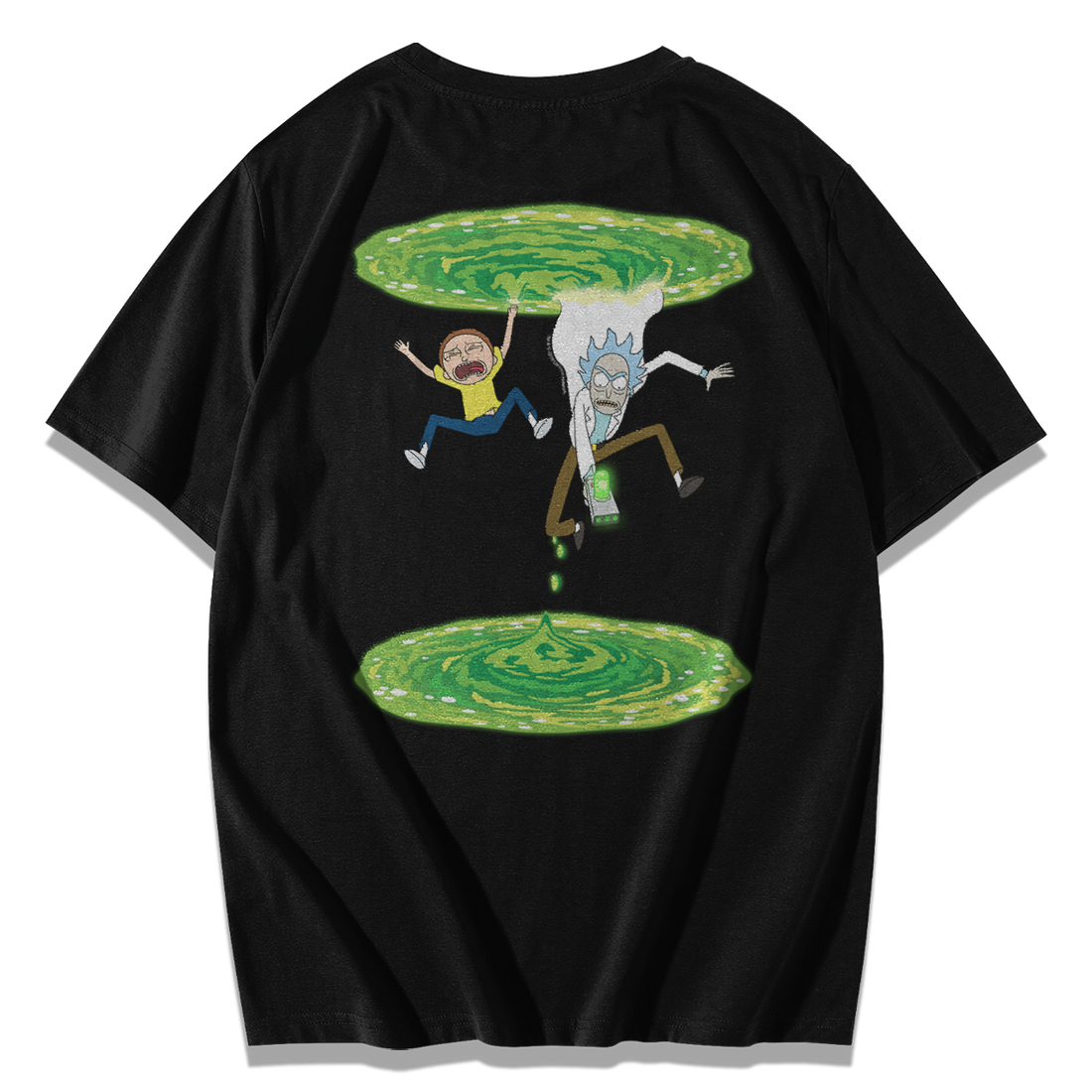 Rick and Morty Falling Portal to Portal – The Goonies